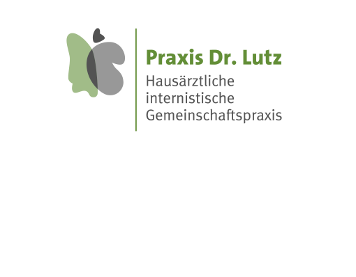 Aufwendige Logoentwicklung mit mehreren Präsentationsstufen für die neue Geschäftsausstattung der Gemeinschaftspraxis Dr. Lutz.